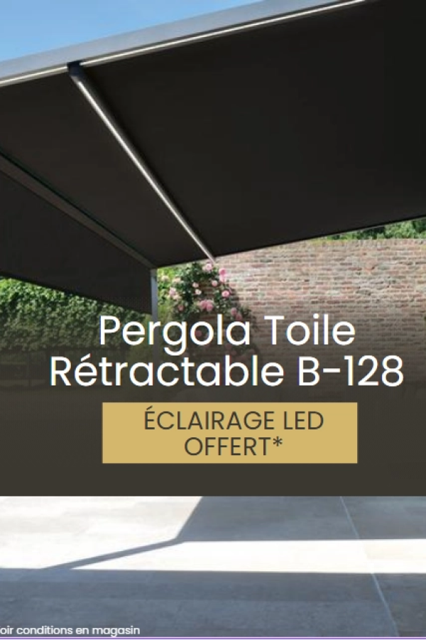 Pergola Brustor avec LED offerte par Logikinov en Normandie jusqu’au 21 février
