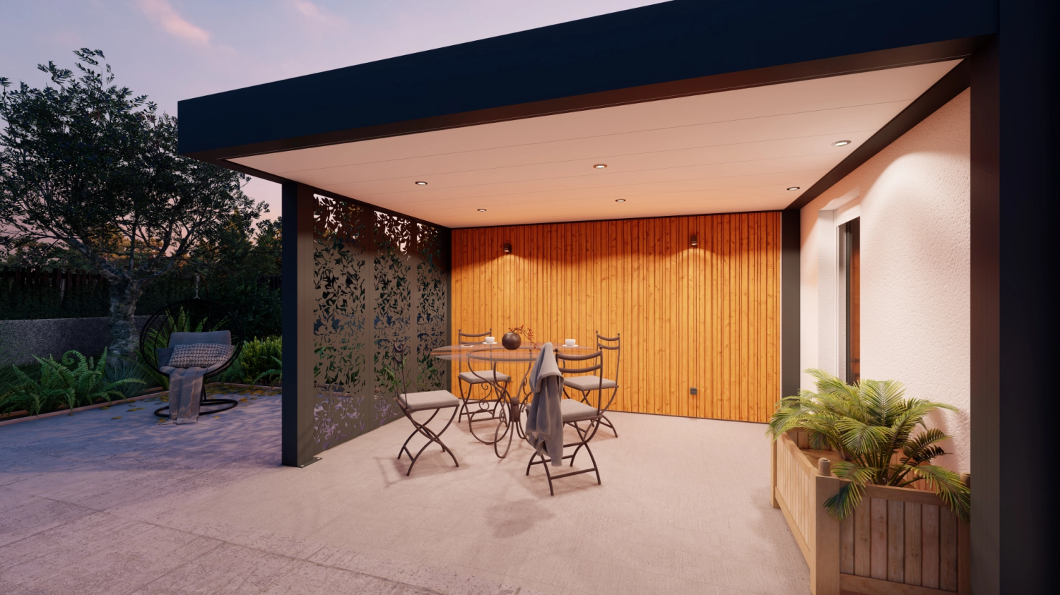 À coupler avec une pergola bioclimatique - Zoom produit : le pool house by ©SOKO