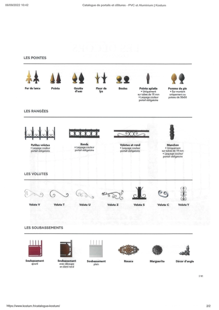 Des options pour embellir votre portail - Les produits Logikinov : le portail Pont Aven en aluminium by Kostum