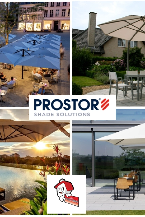 Zoom produit : découvrez notre gamme de parasols Prostor
