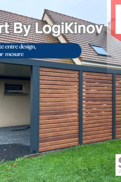 Zoom produit : Le carport en aluminium Soko by Logikinov, en Normandie