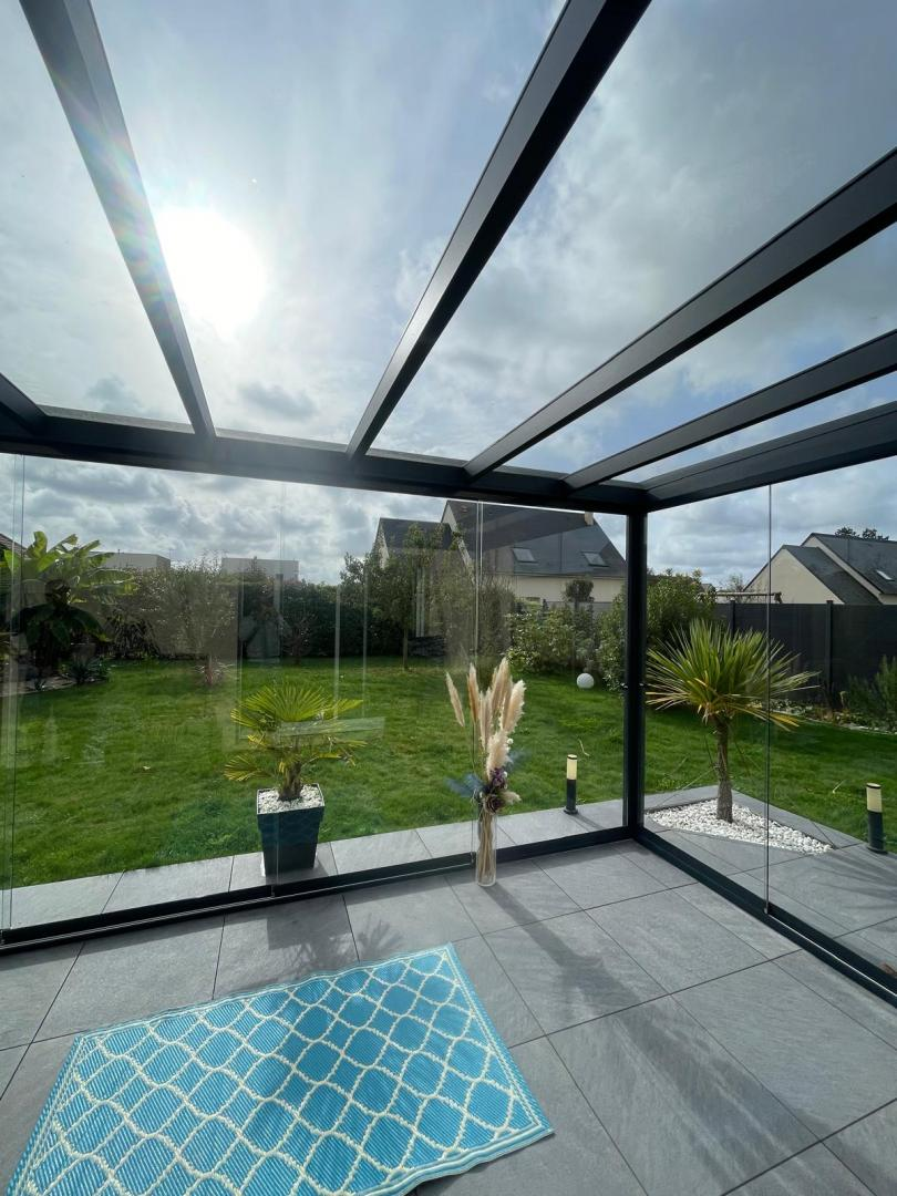 Pergola aluminium vitrée