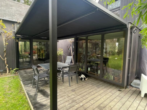 Installation d'une pergola à toile rétractable Brustor près de Caen