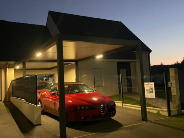 Installation d’un carport aluminium près de Thury-Harcourt. - Pays d'auge - Calvados